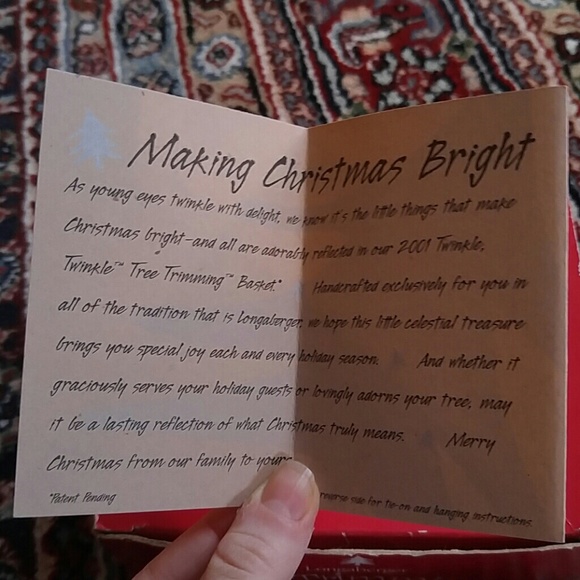 Longaberger Tree Trimming Twinkle, Twinkle Basket - Picture 3 of 8